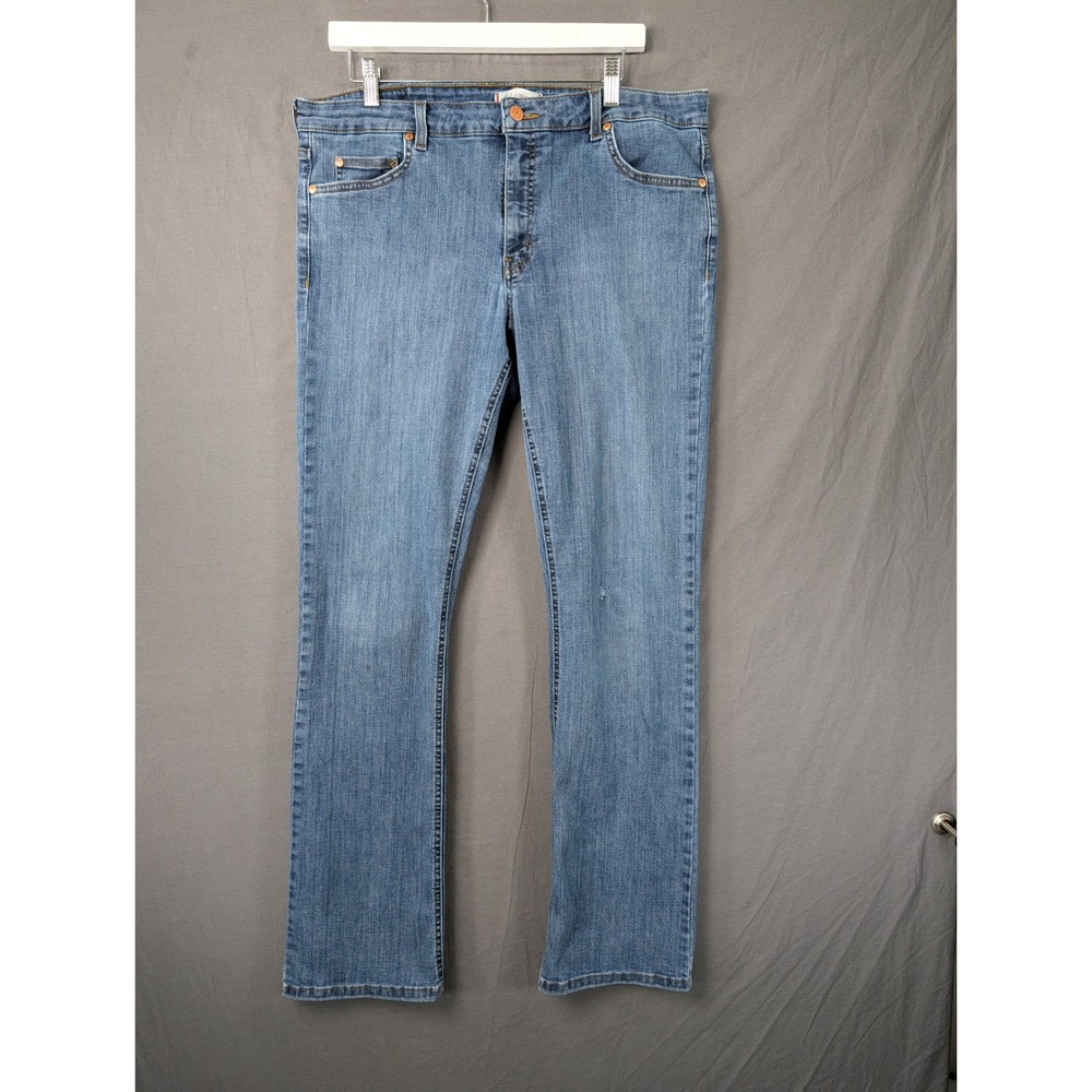 Dickies Womens Bootcut Jeans Blue Stretch Denim FD147SNB Size 14‎ RG